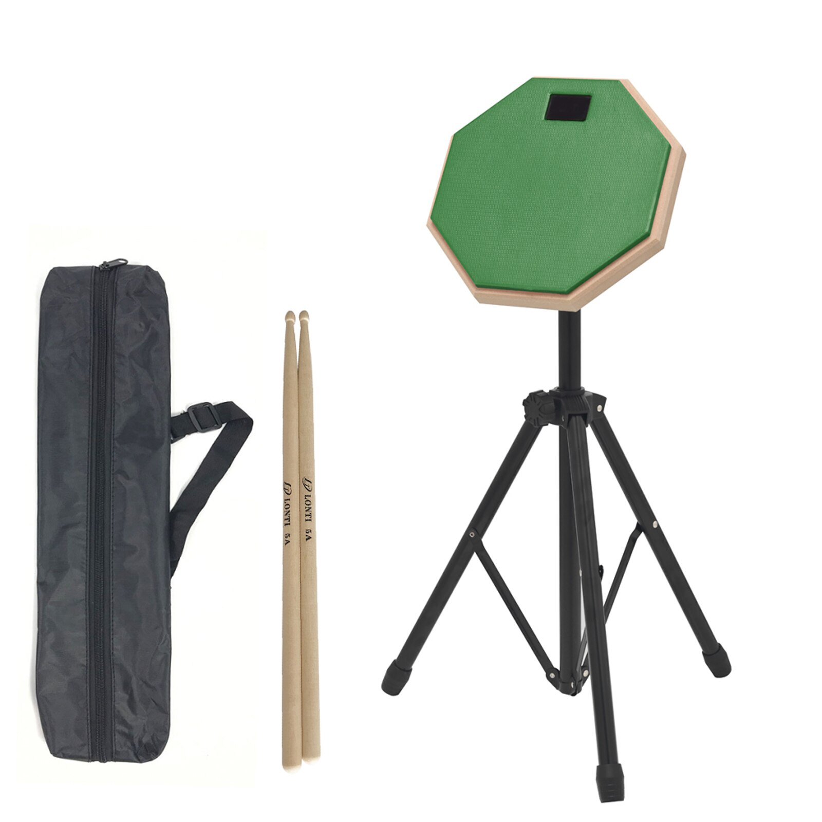 8in Rubber Houten Domme Drum Praktijk Training Drum Pad Voor Drums Oefening Slaginstrumenten Drum Accessoires: green