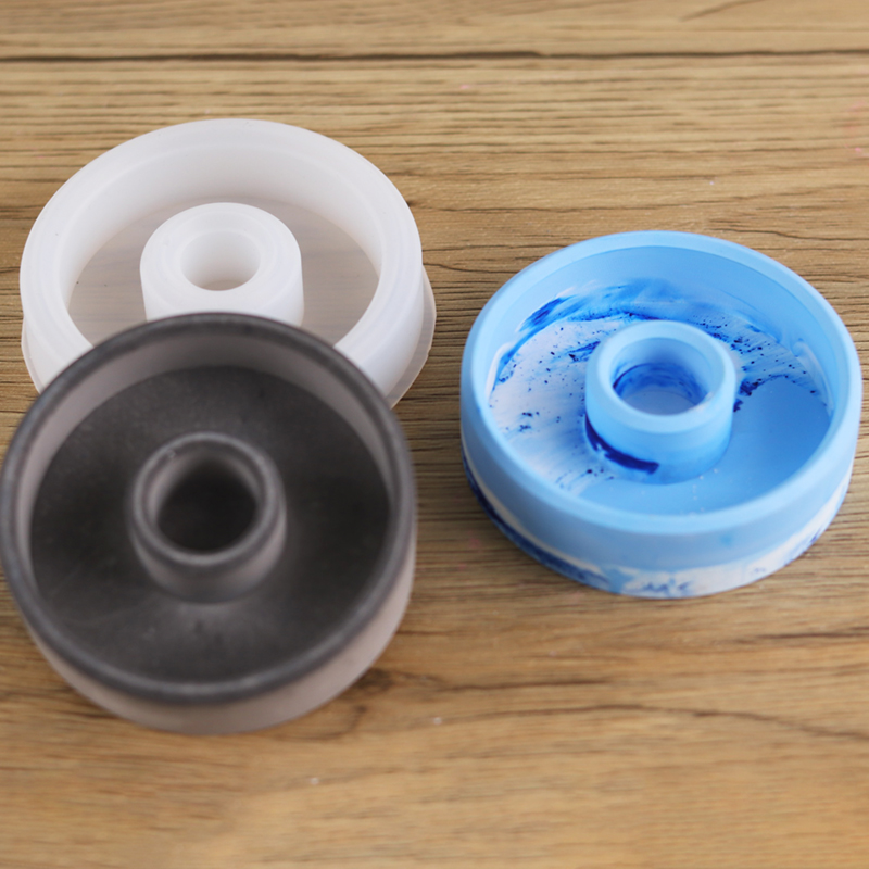 Bougeoir rond en silicone fait à la main, plâtre d'aromathérapie, accessoires de bougie partenaires, décor de bureau à la maison