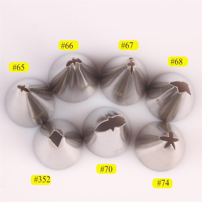 7 teile/satz Blatt Tipps Edelstahl Icing Friedliche Düsen Blätter Kuchen Dekorieren Gebäck Sets Cupcake Werkzeuge Backform