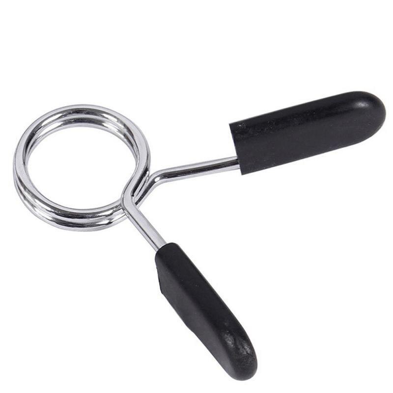 25/28/30mm Weight Spring Collar Clip Dumbbell Barbell Clamp Bar with Handle Ultra-soft Protective Cover Use Trainning Fitness