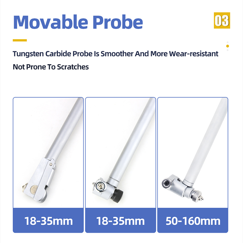 50-160Mm Boring Dial Bore Gauge Dial Indicator Binnendiameter Gauge Meten Staaf Sonde Accessoires Micrometer Meten