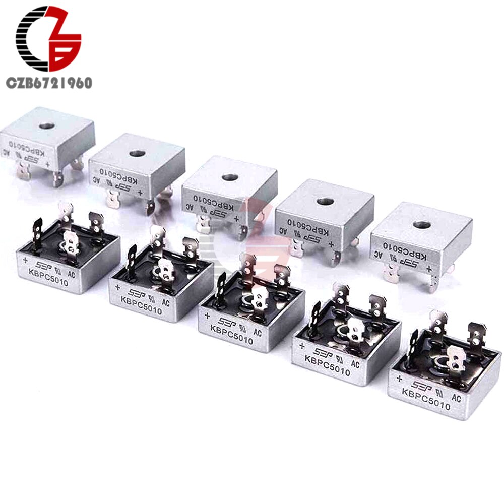 Conmutador KBPC1010 KBPC1510 KBPC2510 KBPC3510 KBPC3510W KBPC5010 Power Puente rectificador de diodo 15A 25A 35A 50A 1000V KBPC