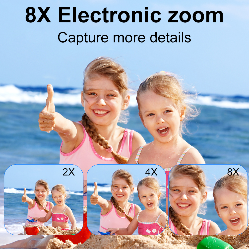 Cámara digital Grabadora de vídeo Vlog vintage con zoom digital 8X 180 ° Cámara de fotografía digital compacta Selfile con pantalla abatible para niños