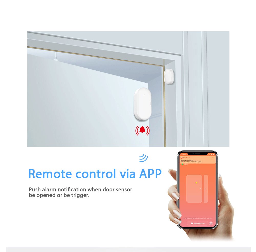 Zigbee dør/vindue sensor dørkontakt sensor smart home alarm sensorer power by tuya