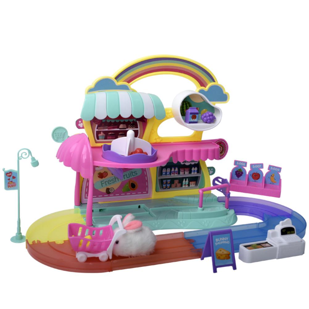 Kuulee Hase Supermarkt Haus einstellen vorgeben Geschirr freundlicher Obst Supermarkt Simulation Spielzeug einstellen: Ursprünglich Titel