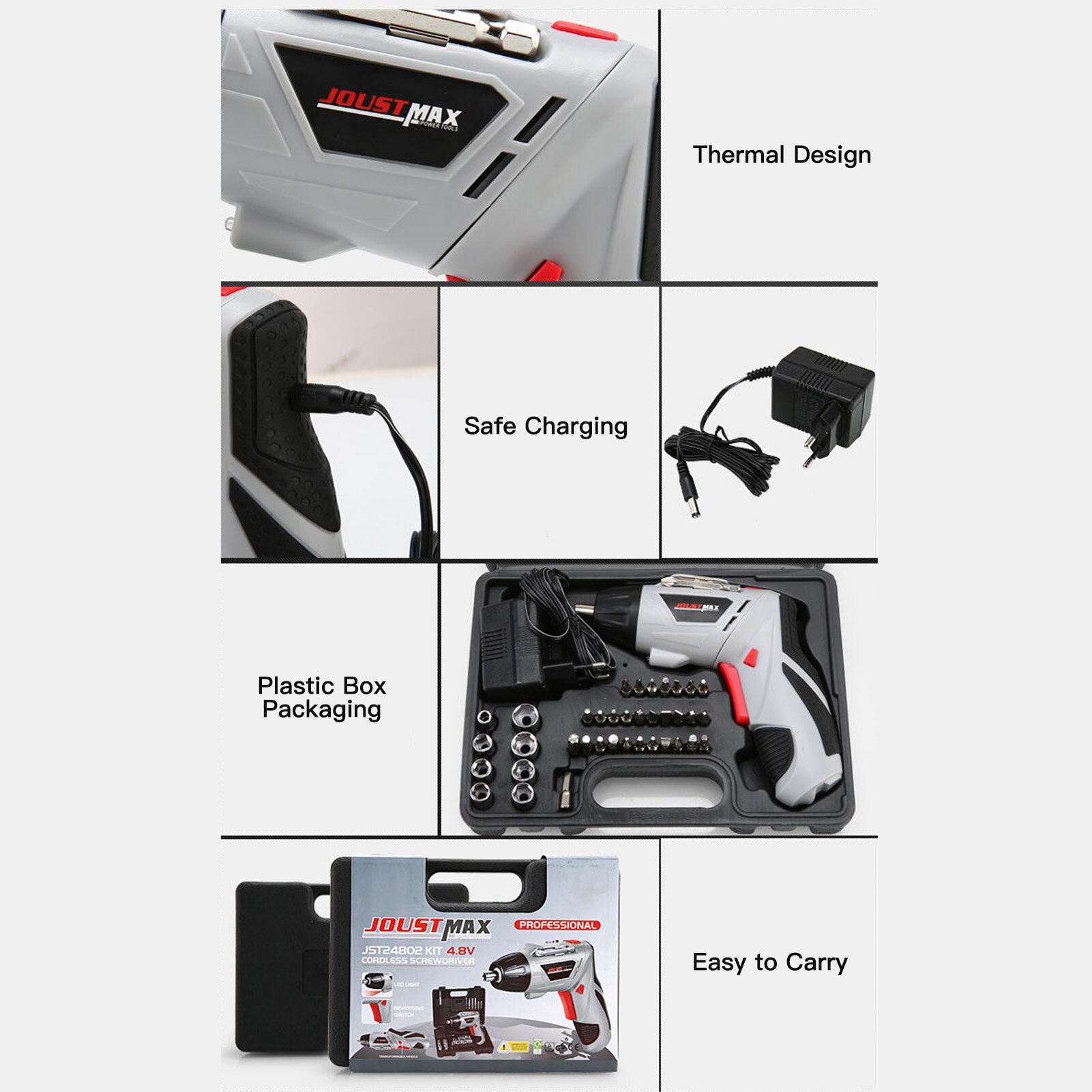 4.8V Electric Screwdriver Multifunctional Rechargeable Hand Drill Electric Screwdriver Set Electric Tools Power Electric Tools