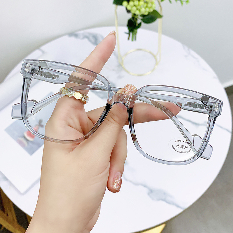 YOOSKE – lunettes de vue Anti-lumière bleue, monture pour ordinateur, léopard, surdimensionnées,: gray