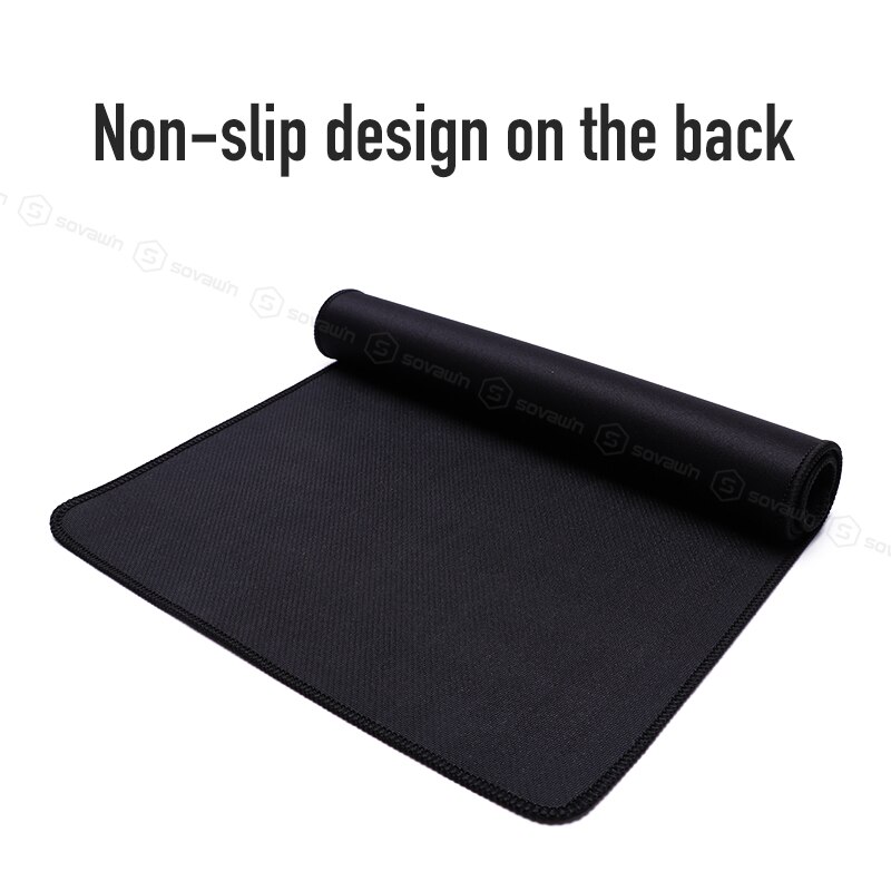 Sovawin Gaming Muismat Grote 900X400 Xxl Hele Zwarte Mousepad Gamer Xl Vergrendeling Rand Computer Pad Mat Voor pc Laptop Anti-Slip