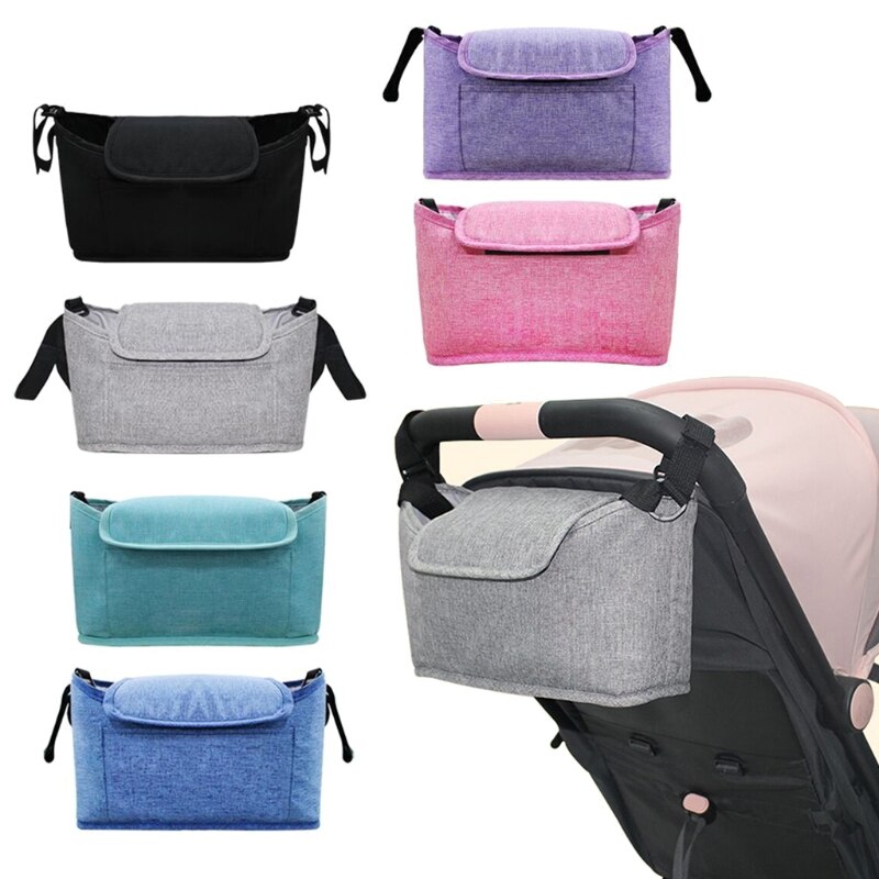 Multi-pocket Baby Stroller Organizer Bag Waterproof Baby Stuff Nappy Cup Holder Carriage Pram Cart Bottle Bag