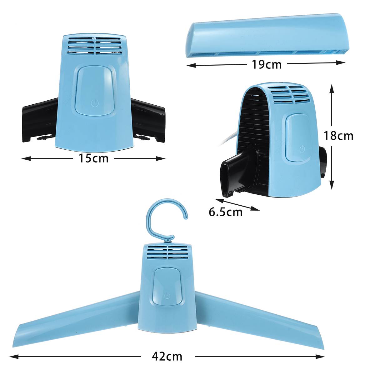 220V 50W Portable Clothes Dryer Foldable Laundry Dryer Smart Shoes Dryer Coat Clothes Electric Rack Hanger for Home Travel