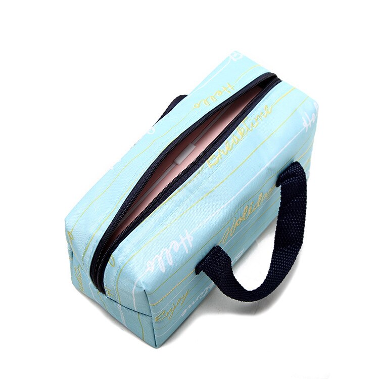 1.5L portable small lunch bag mini cooler handbag thermal meal drinks fresh carrier bag ice pack insulated cans holder cool bag