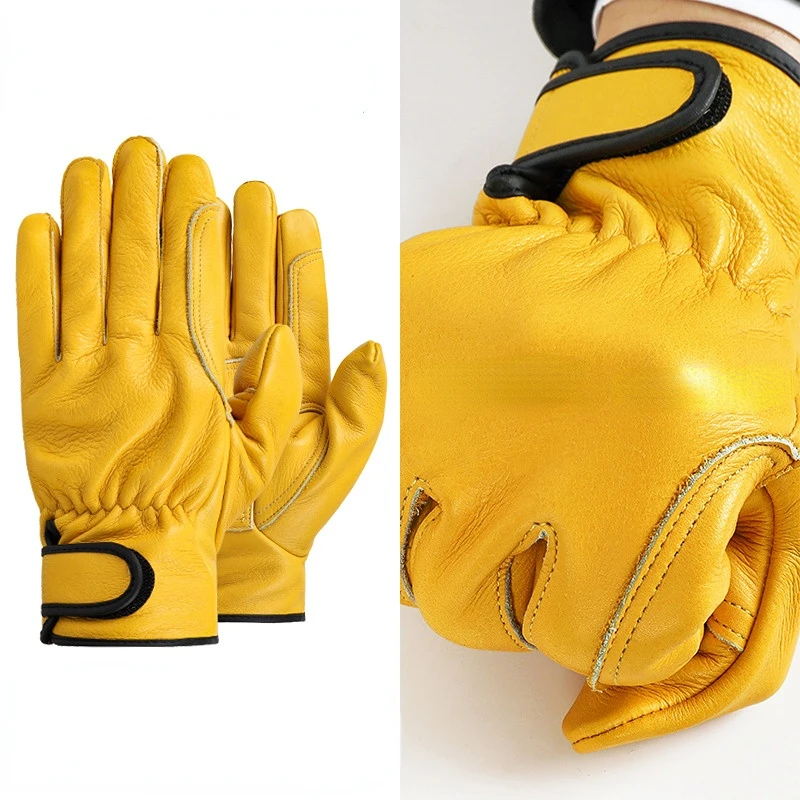 Arbeitshandschuhe, Rindsleder, Arbeiter, Arbeit, Schweißen, Sicherheitsschutz, Garten, Sport, Motorradfahrer, verschleißfeste Handschuhe