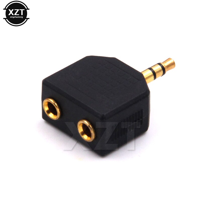 Mini conector de Audio estéreo de 3,5mm macho a doble 3,5mm hembra doble auricular Y adaptador divisor enchufe para teléfono MP3