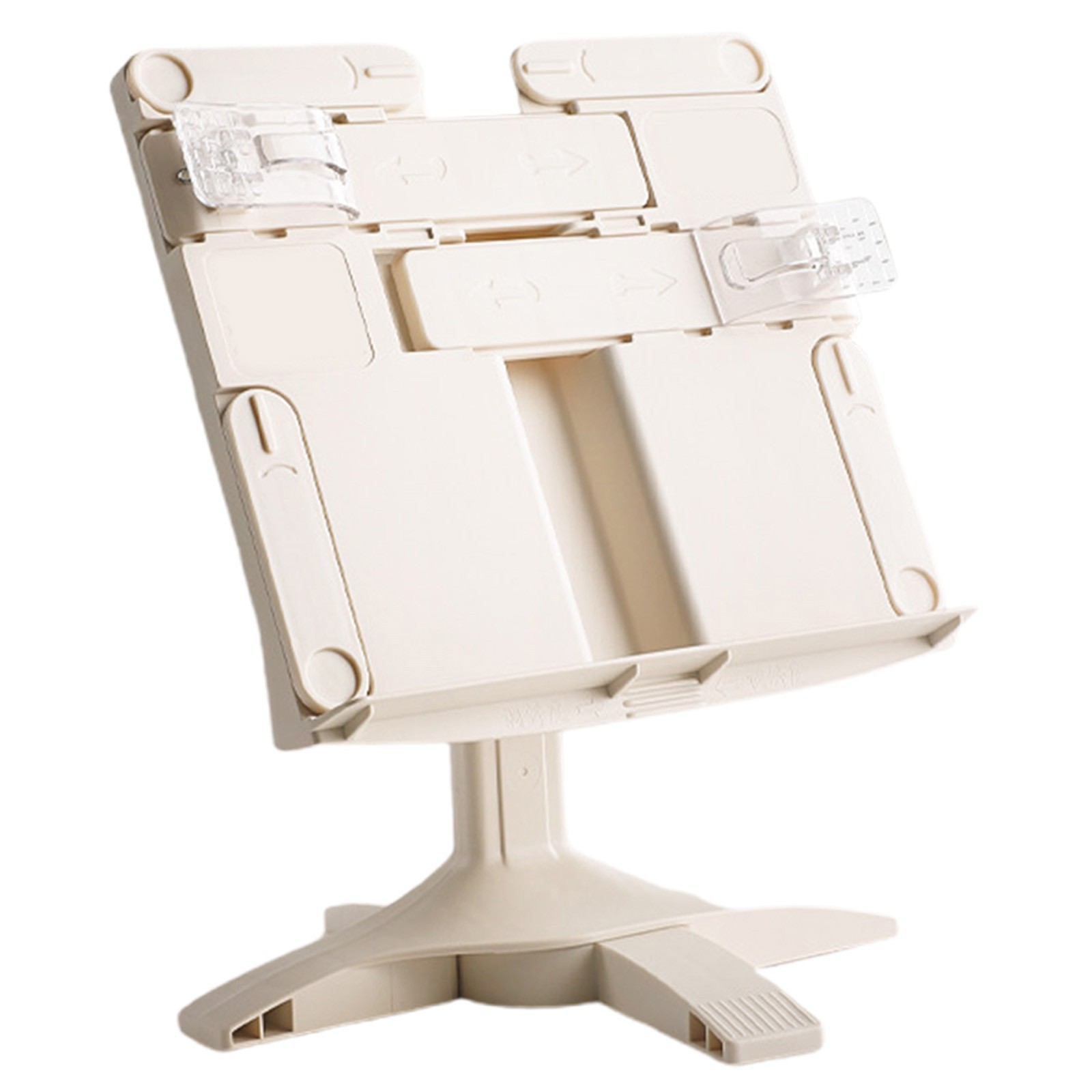 Plastic verstelbare leesboekenplank Draagbare multifunctionele telefoon onbetaalde ondersteuning Houder Bureauopslag Boekaccessoires: Beige