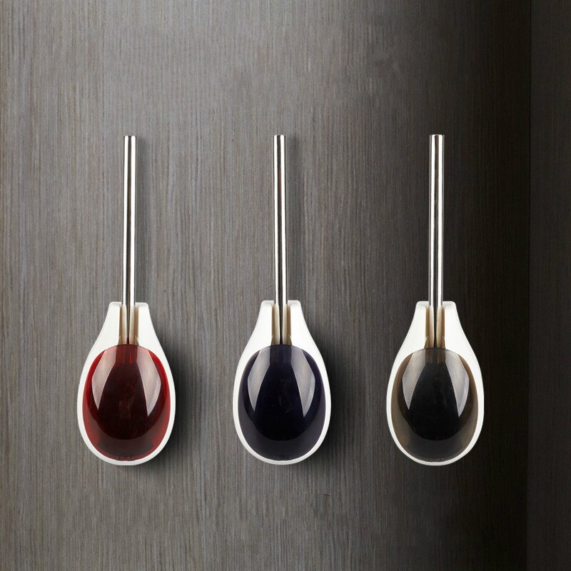 TPR szczotka główka szczotki robić wc bez martwych narożników domowa półka robić zawieszenia na ścianie zestaw szczotek toaletowych kreatywna łazienka silikonowa