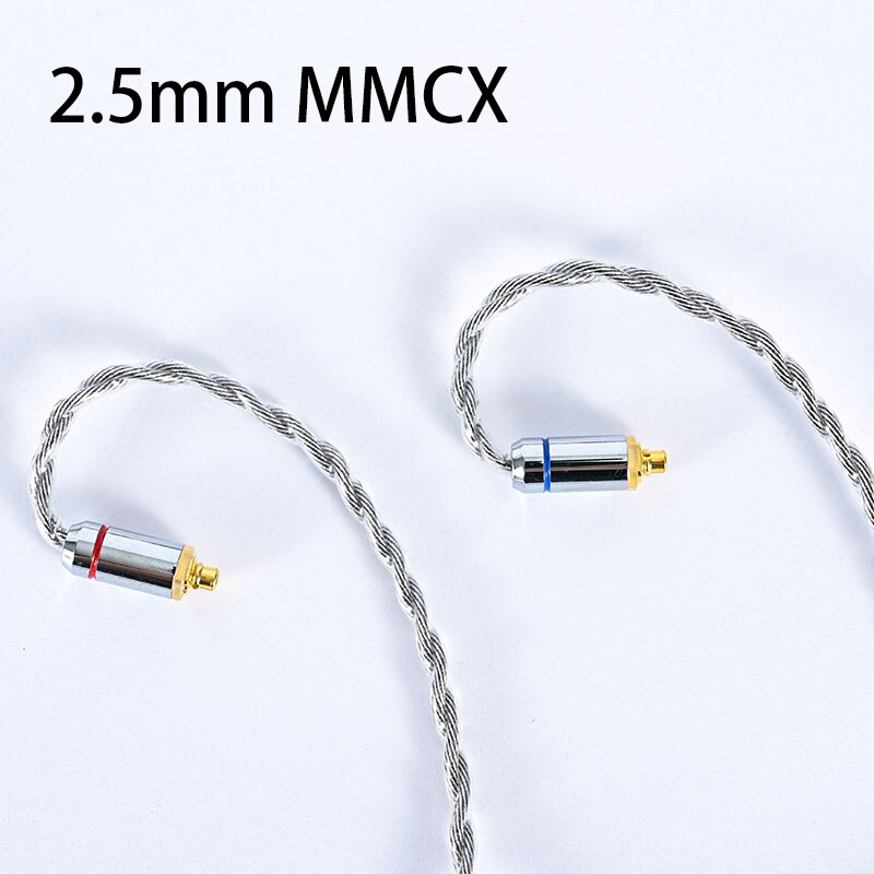 4 rdzenie grafenu ze stopu srebra galwanicznie drut MMCX 0.78mm 2 Pin wymiana słuchawki kabel Audio kabel do aktualizacji: 2.5mm MMCX