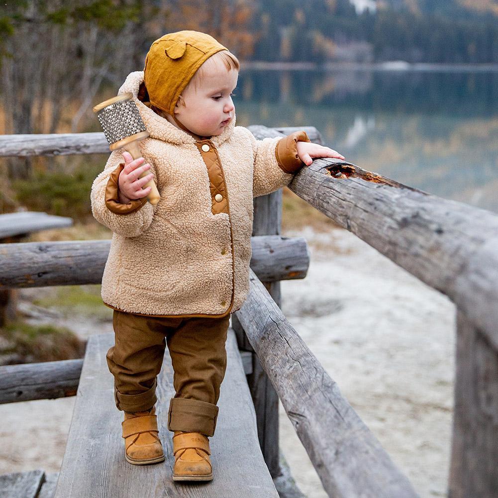Mano instrumento de percusión Cabasa juguete de bebé musical Orff banda de madera instrumento de percusión de H7V7