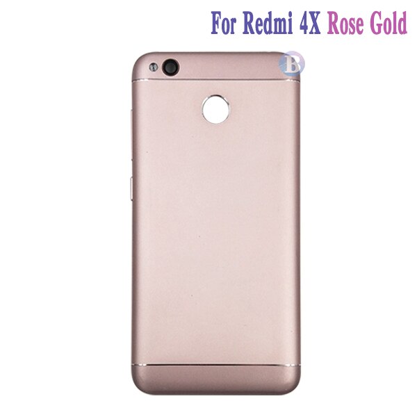 Cubierta trasera de para Xiaomi Redmi 4X, carcasa para batería, cubierta trasera para puerta, Marco para chasis: Rose Gold