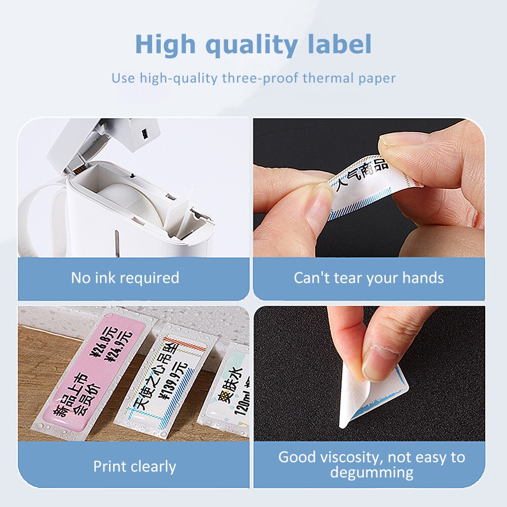 Thermische Printing Label Multifunctionele Papier Prijs Naam Labels Supermarkt Waterdicht Anti-Olie Pure Kleur Krasbestendig Label