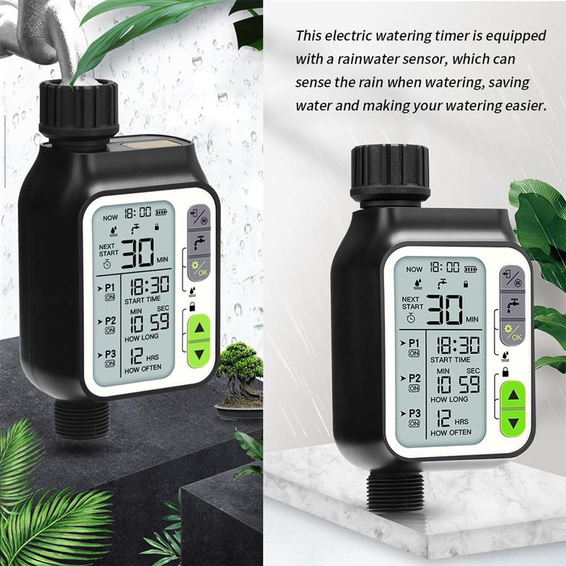 Minuterie d&#39;irrigation pour robinet de jardin, contrôleur numérique réglable, minuterie d&#39;arrosage intelligente, adaptateur couleur aléatoire