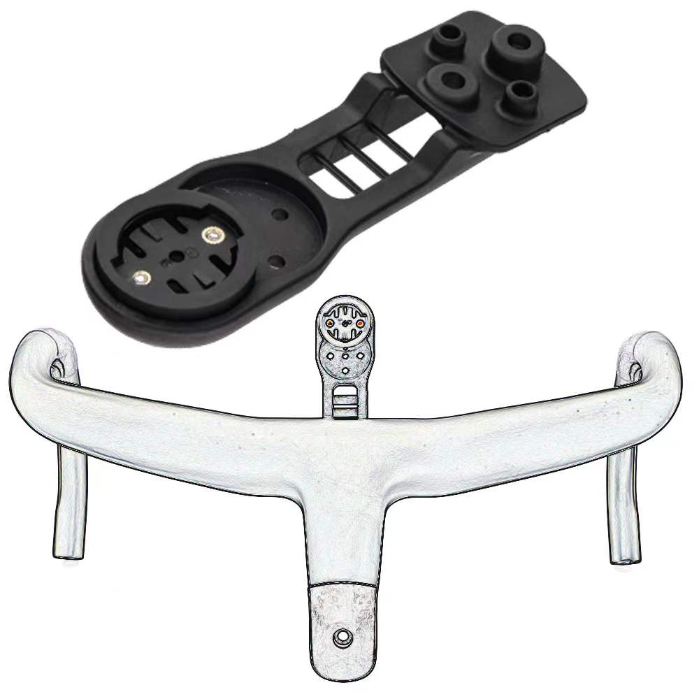 Wenbones Supporto Integrato Ciclocomputer, Supporto Computer Da Manubrio Lega Alluminio, Supporto Per Computer Da Ciclismo Per Bici Per Garmi Edge - Foto 6