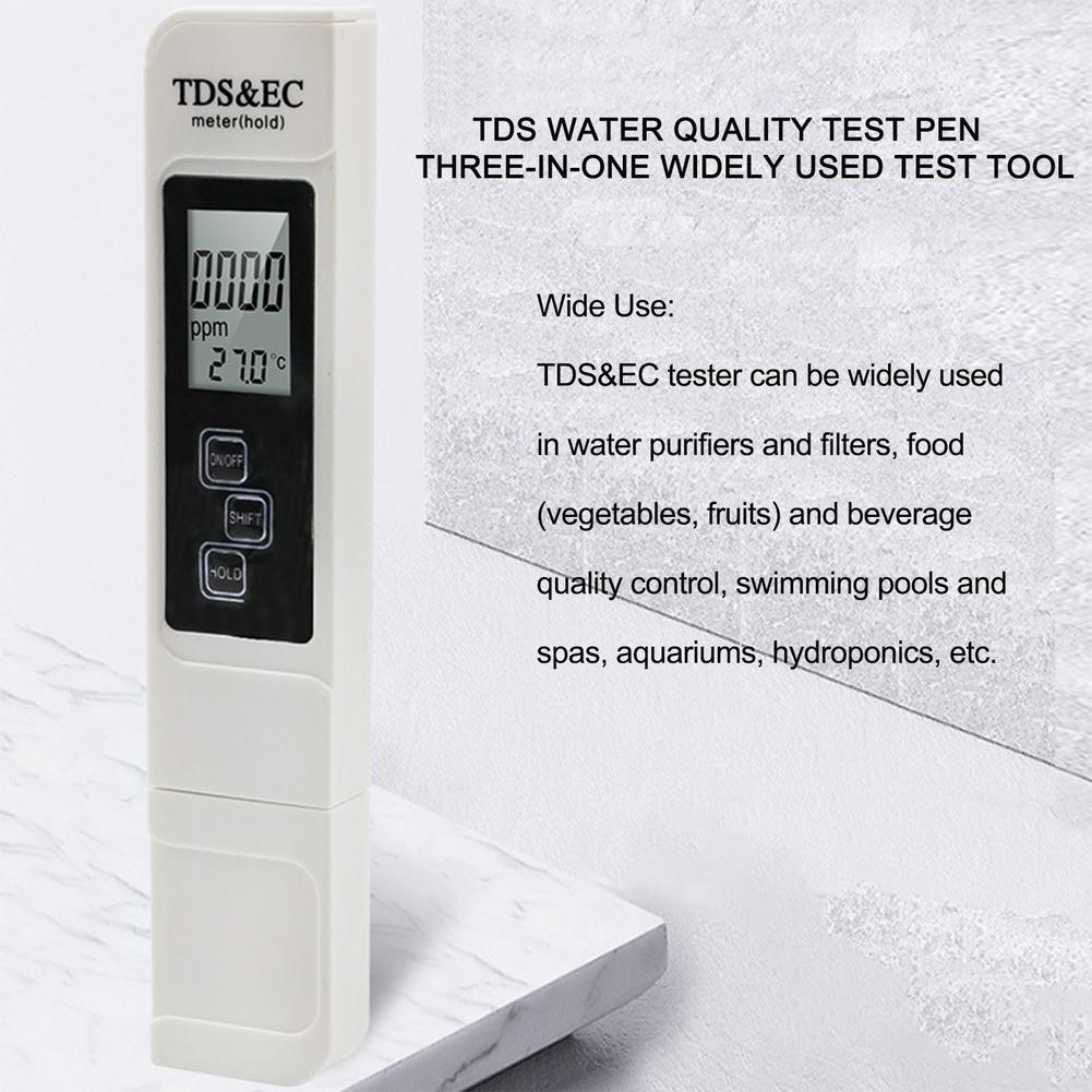 3-in-1 TDS Water Tester Meter Widely Used Water Testing Pen Water Analysis Meter Monitor Water Test Tool