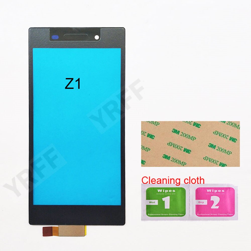 Panel táctil para Sony Xperia Z1/ Z5/Z2 4G 3G/Z3 Mini/Compact z3/Z1 Mini, digitalizador de pantalla táctil, Panel de cristal: Z1 Black