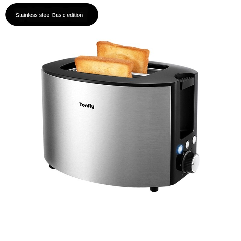Stainless Steel Electric Toaster 2 Slices Slot Automatic Breakfast Bread Maker Sandwich Baking Heater Mini Toast Oven Grill220V