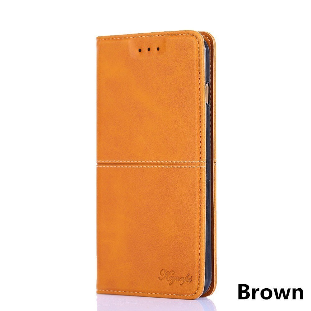 Leder Brieftasche kippen fallen für Samsung A12 6,5 Zoll fallen kippen Luxus Galaxis A 12 fallen SamsungA12 abdeckung Telefon coque Capa: Braun