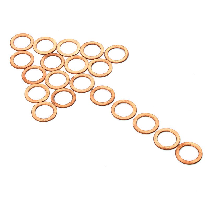 20Pcs 14*20*1MM Flat Ring Seal Kit Copper Washer Solid Gasket Sump Plug Oil Seal Tool Fittings For Generators Machinery