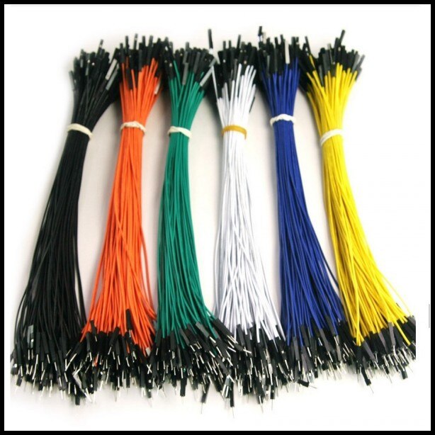 Gratis 100 stks/partij 1 p om 1 p 20 cm willekeurige kleur man-vrouw doorverbindingsdraad Dupont kabel voor Arduino