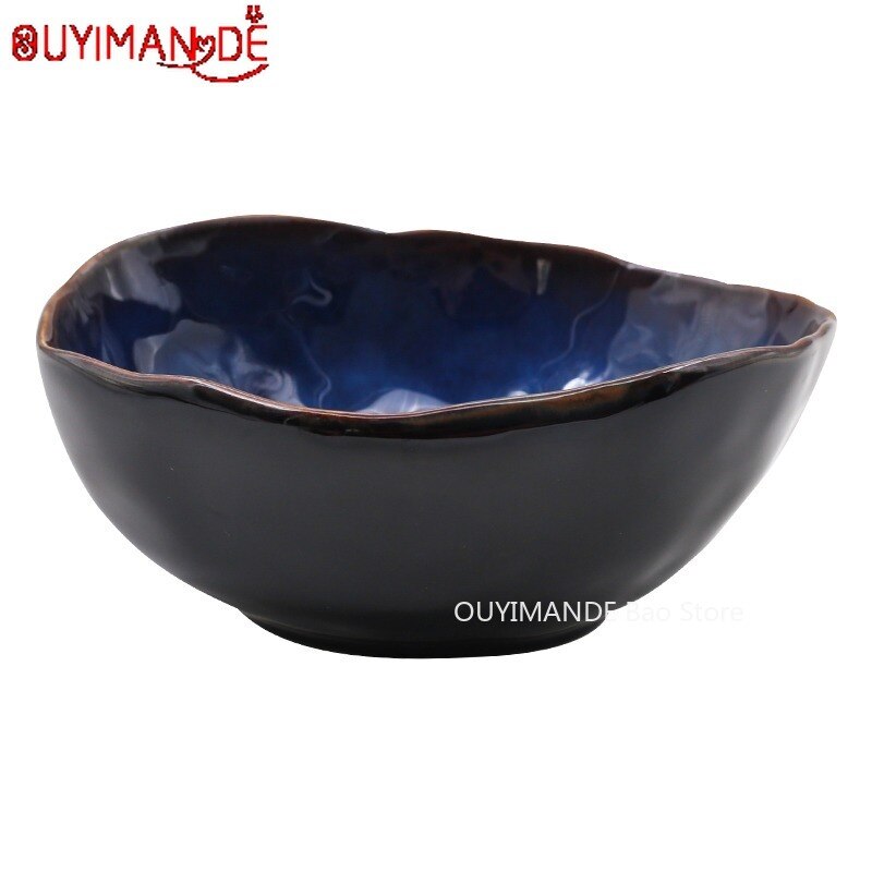 Europeu porcelana profunda tigela irregular tigela criativa utensílios de mesa irregular tigela pratos conjunto tigela de macarrão