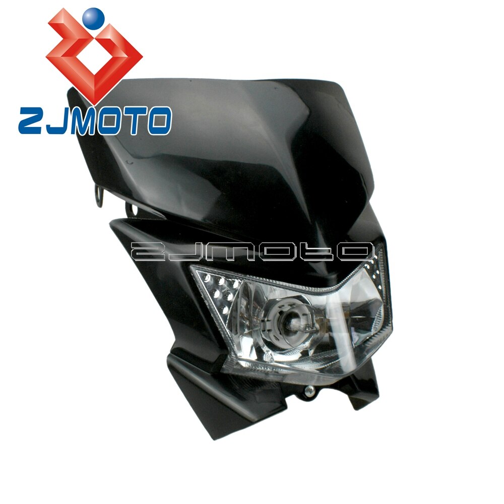 Faro Universal para motocicleta todoterreno, Faro de motocrós, carenado para KX KLX XR CRF WR YZ RMZ KXF DTR DR DRZ 250