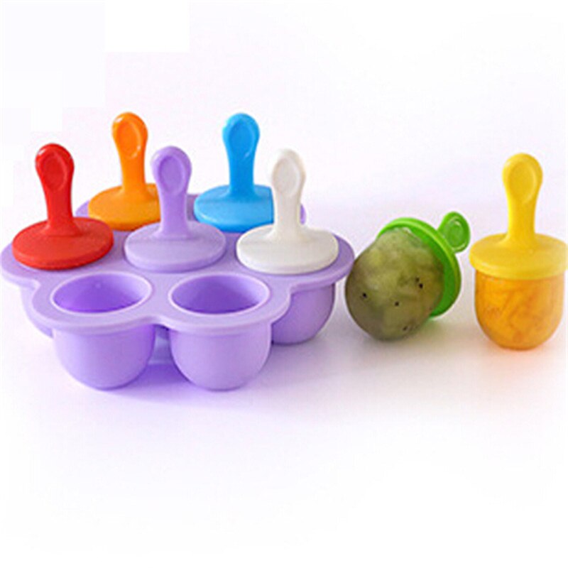 Ice pop maker silikon popsicle form set med bricka och droppskydd - assorterad förpackning  of 7