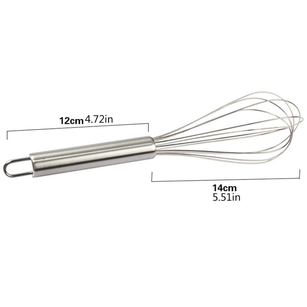Handle Whisk Stainless Steel Kitchen Mixer Balloon Wire Egg Beater Tool Kitchen Tools 6 Line Egg Beater Cake Baking Tools