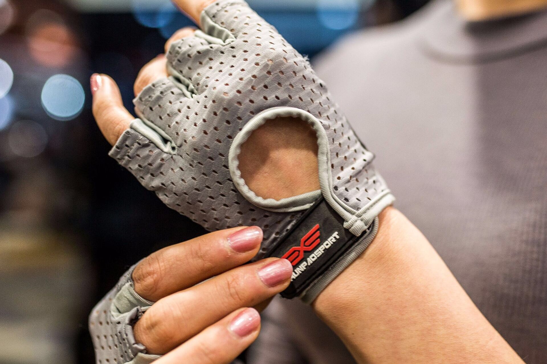 femmes anti-dérapant sport Fitness gants haltérophilie Gym gants musculation musculation hommes Fitness gants: grey / M