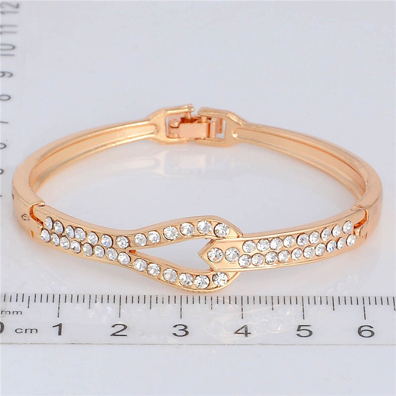 SHUANGR Crystal Armbanden Rose Goud-Kleur Armband voor Vrouwen Pulseiras Femininas Sieraden TZ329