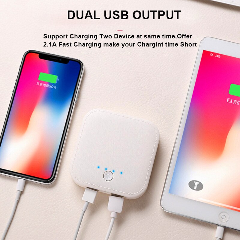 10000mAh Mini Power Bank External Battery Double USB OUTPUT Powerbank For Smart Mobile Phone Poverbank