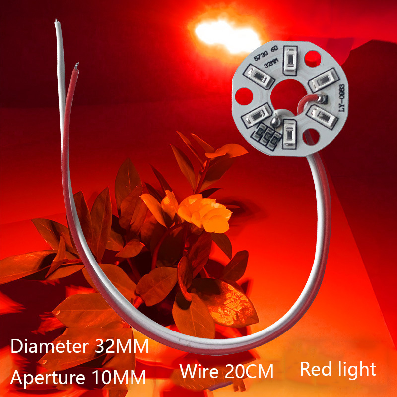 Chip de luces LED de colores, placa de bombilla de transformación redonda, fuente de luz, diámetro de 32MM, verde, azul, rojo, Morado, blanco, 5/10 piezas, 3W: Oro / 40 W