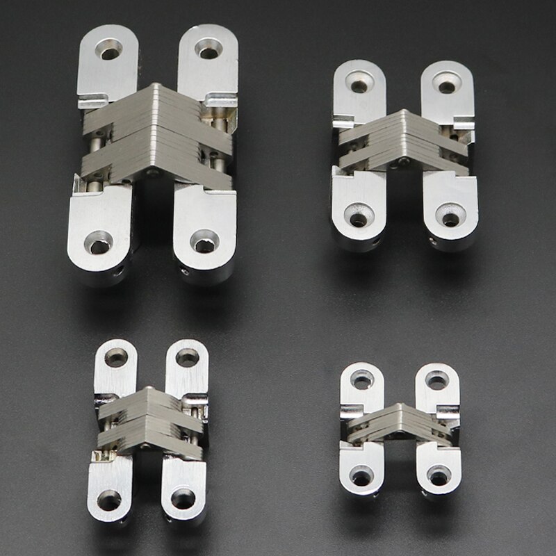 2 pieces Folding door hinge Hidden door Hinges Concealed Door Hinge Cross for Heavy Doors Folding Door Hinge Furniture Hardware