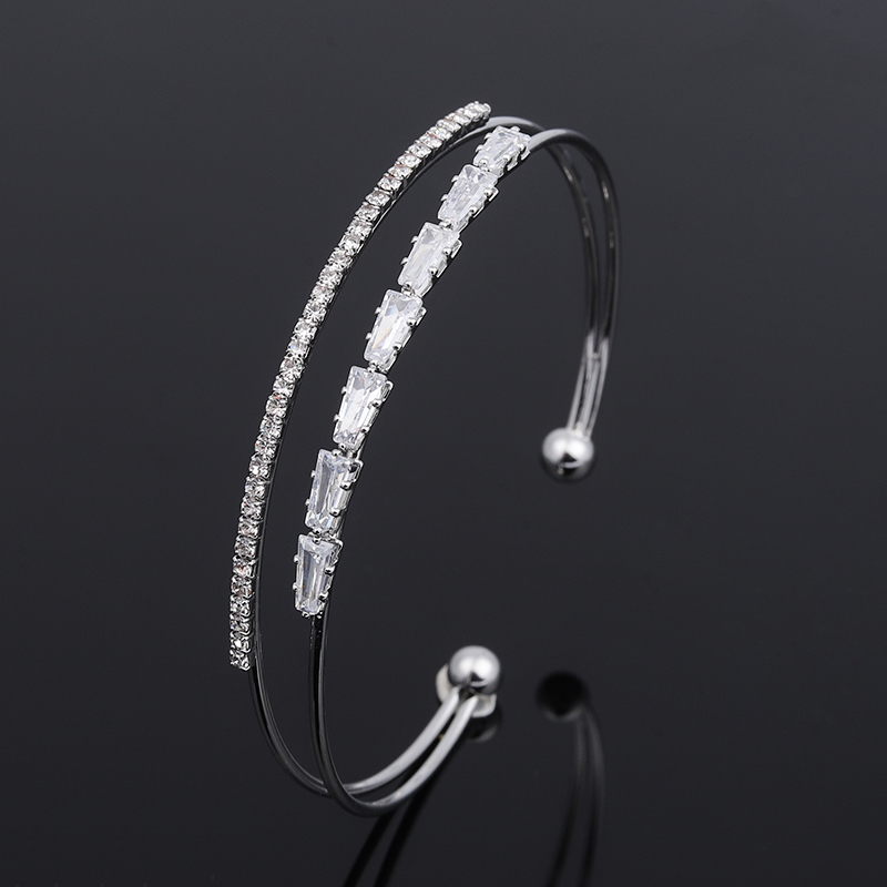 Brazalete abierto Guvivi para mujer, Zirconia cristalina Bohemia, Bohemia, pulseras y brazaletes para mujer, joyería de mano para mujer: 127