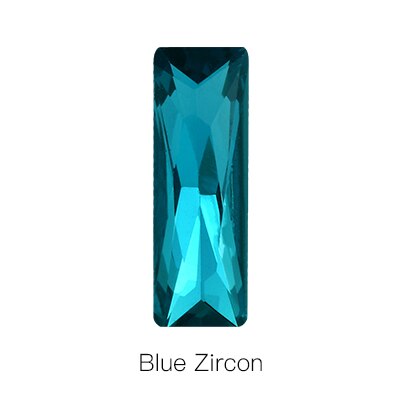 Meerdere Kleur Prinses Baguette Glas Accessoires Kleding Strass Mobiele Telefoon Patches Pointback Strass Accessoire: 5x10mm / Blue zircon
