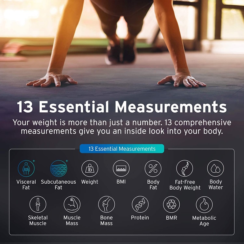 Smart Electric Body Weight Scale Bluetooth Connection LCD Screen Smart APP Analyzer Accurate Measurement Weight Scale