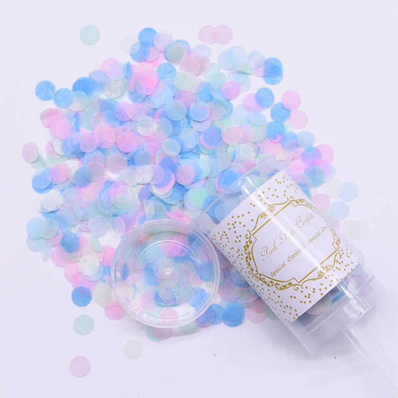 1Pc Blauw/Roze Geslacht Onthullen Party Decoratie Push Pop Confetti Poppers Kanonnen Het Een Jongen Meisje Baby onthullen Feestartikelen: B10