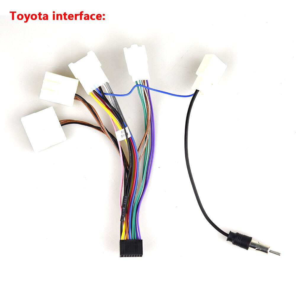 Accesorios para radio de coche Android Podofo, adaptador de arnés de cableado, conector, cable Universal para Focus Kia Nissian Toyota: Toyota interface