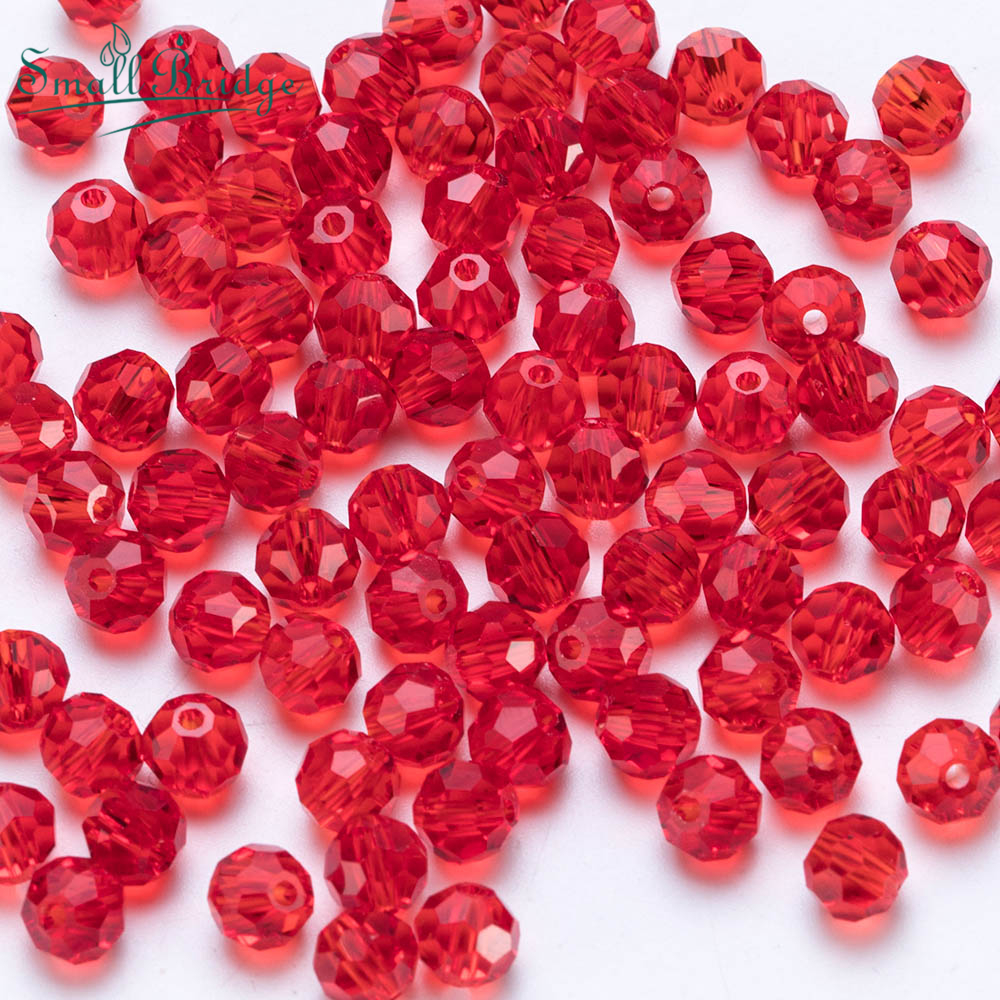 Artículo mixto de cuentas de vidrio checo rojas talladas para hacer joyas, materiales para collares, cuentas de cristal sueltas de bricolaje  z117
