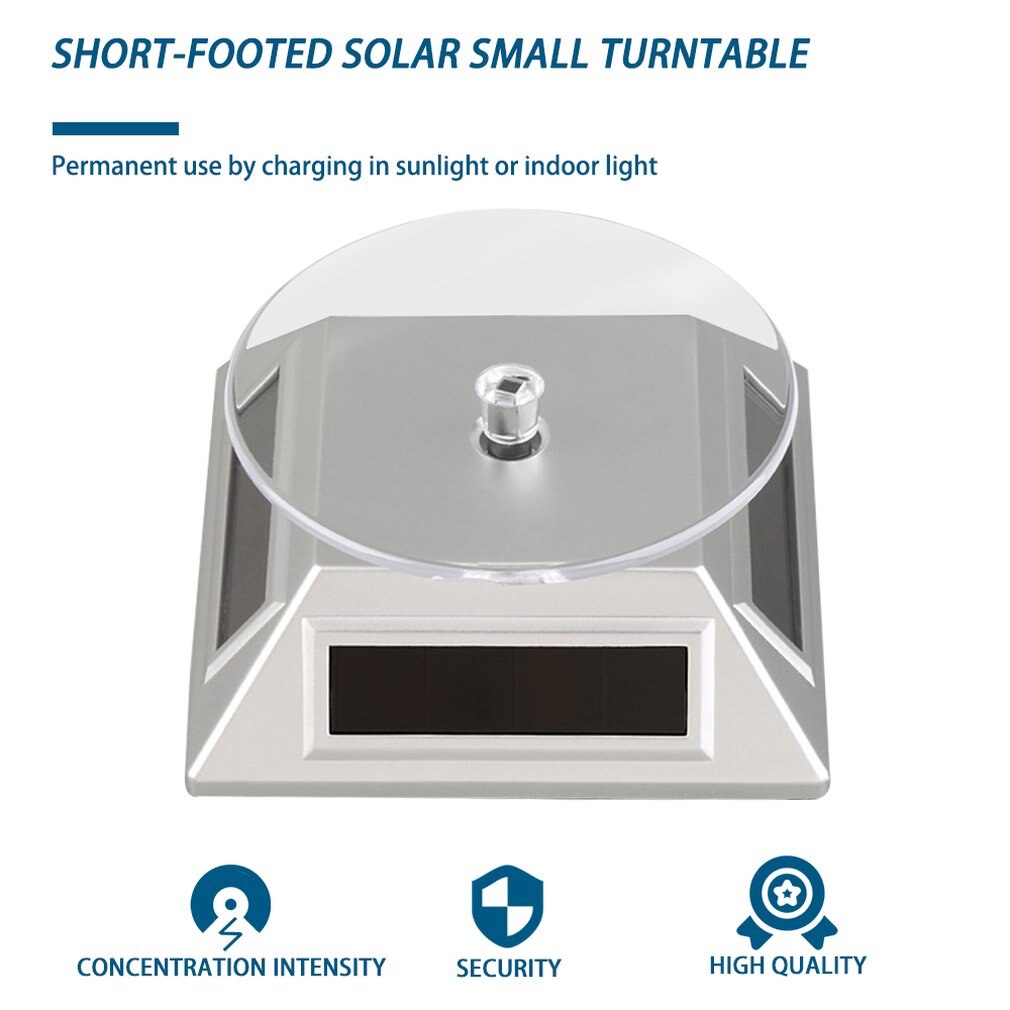 Solar Powered Rotating Jewelry Mobile Phone Ring Bracelet Watch Display Stand Nintendo ONLENY