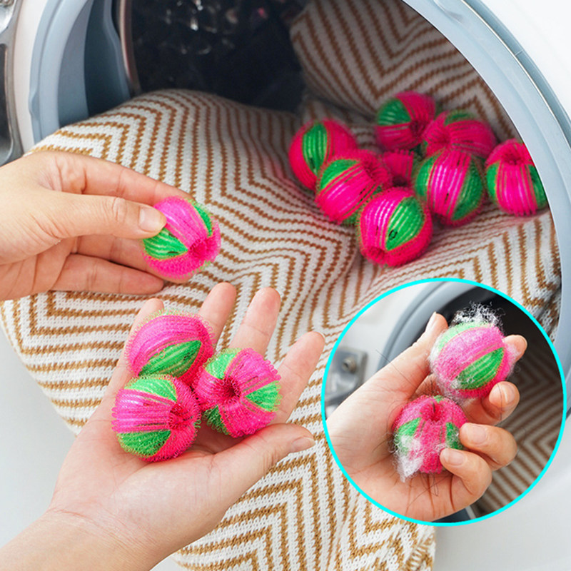 Katthårborttagare återanvändbar boll ullklistermärke husdjurspäls luddfångare nylon tvättboll djurhår klibbiga bollar tvättmaskinfilter