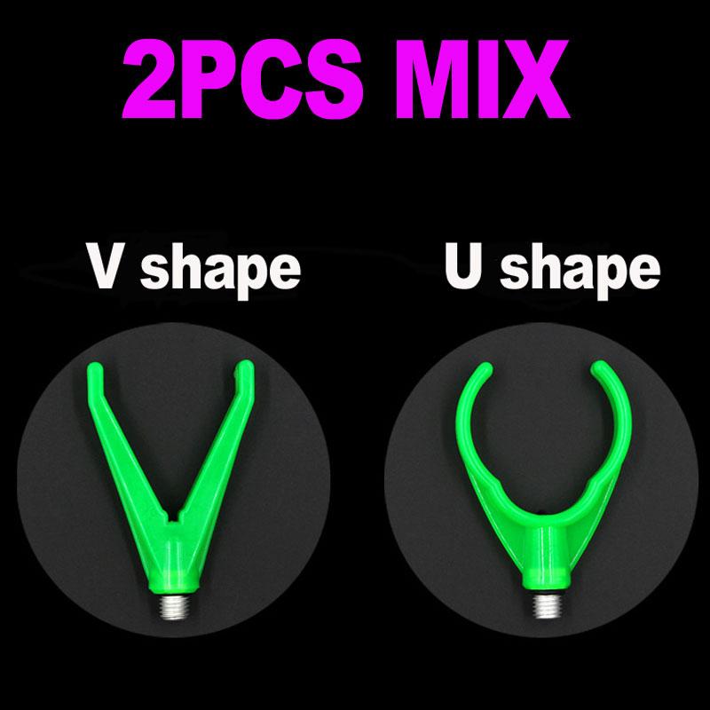 2pcs Carp Fishing Rod Rest Gripper Fishing Rod Holder Fish Pole Bracket Heads Fishing Tool Support Stand Head Fishing Accessory: 2pc MIX