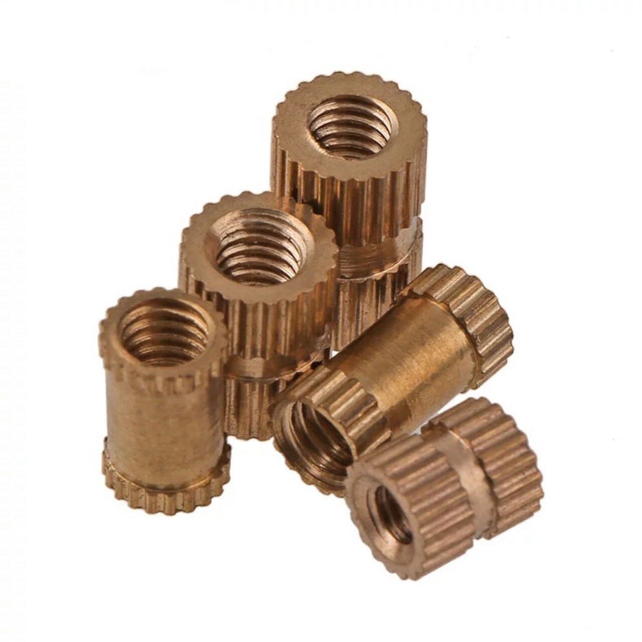 20-100pcs m1.4 M2 M2.5 M3 M4 M5 M6 M8 Braas insert nut Injection Molding Brass Knurled Thread Inserts Nuts